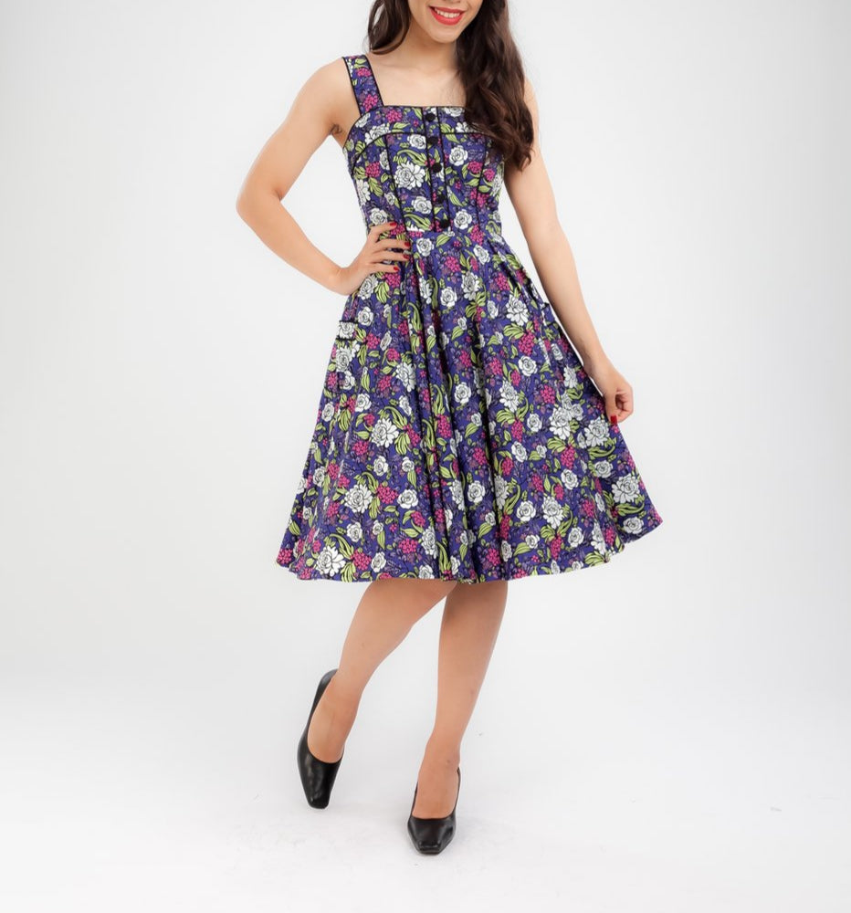 POISON IVY PIN UP ~ WILD FLORAL DRESS