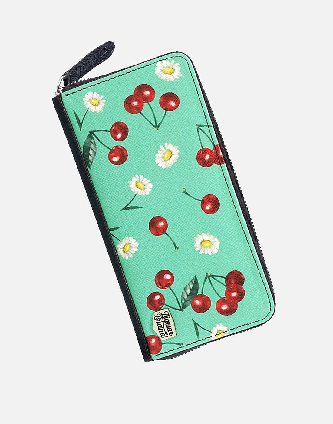 LIQUORBRAND ~ CHERRY DAISY GREEN WALLET