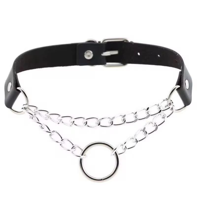 SILVER O-RING CHAIN CHOKER