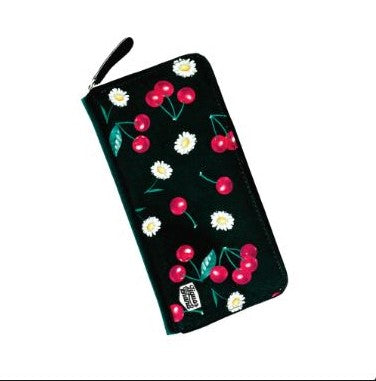 LIQUORBRAND ~ CHERRY DAISY BLACK WALLET