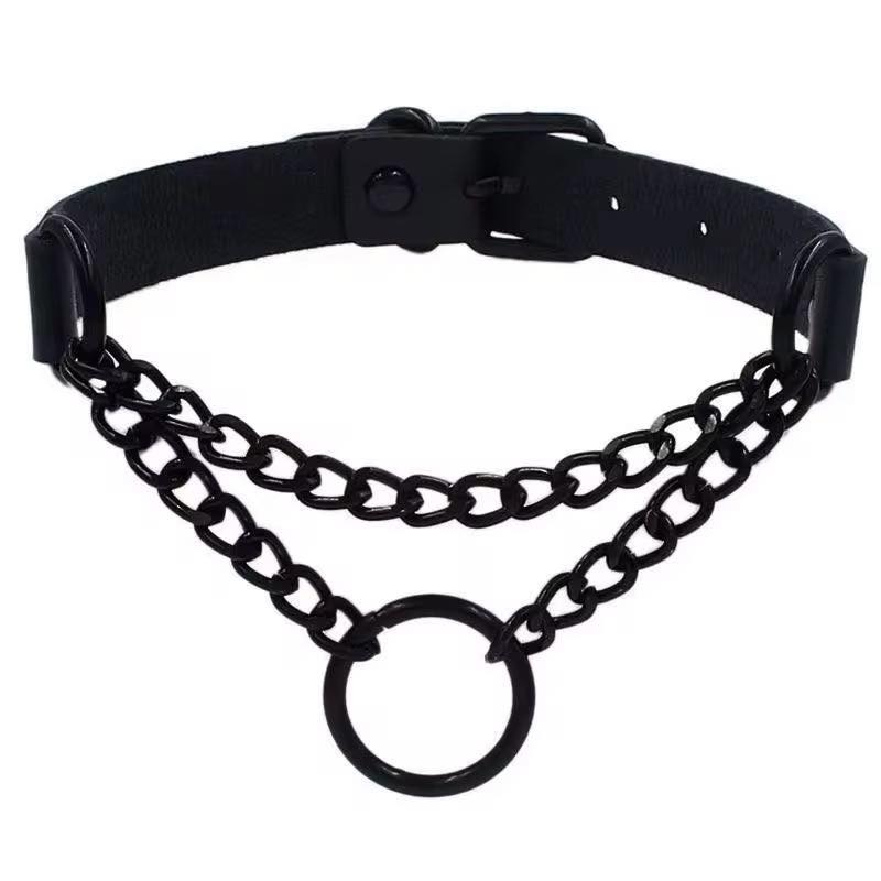 BLACK O-RING CHAIN CHOKER