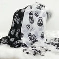 CHIFFON SKULL SCARF