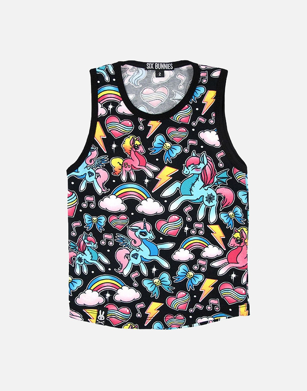 SIX BUNNIES ~ UNICORNS TANK