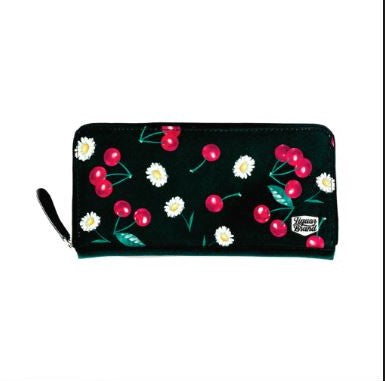 LIQUORBRAND ~ CHERRY DAISY BLACK WALLET