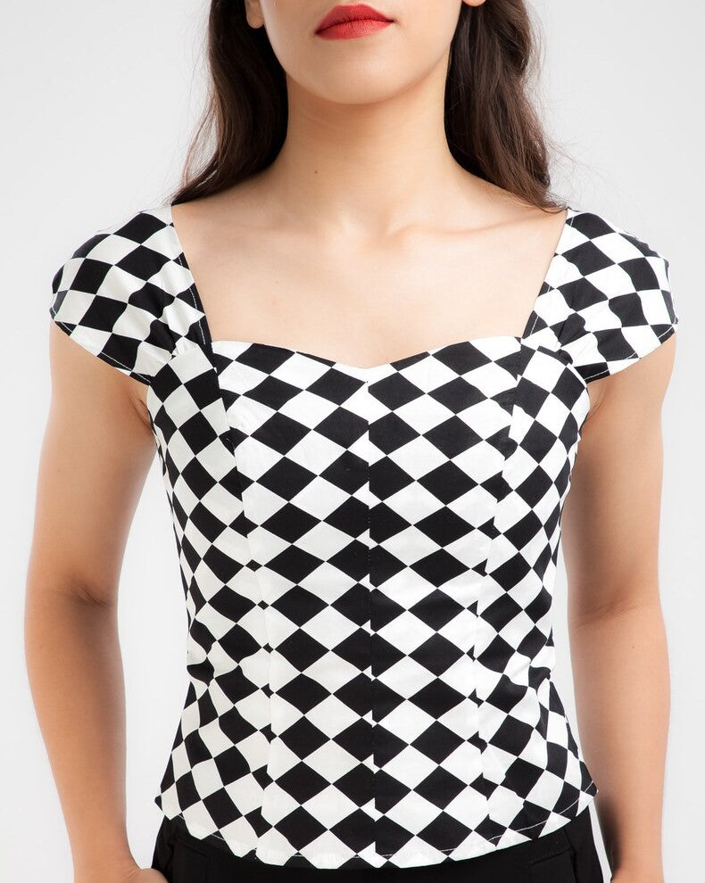 FREAKSHOW ~ HARLEQUIN SWEETHEART TOP