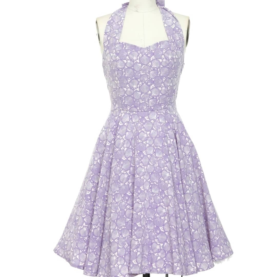 POISON IVY PIN UP ~ SEASHELLS HALTER DRESS