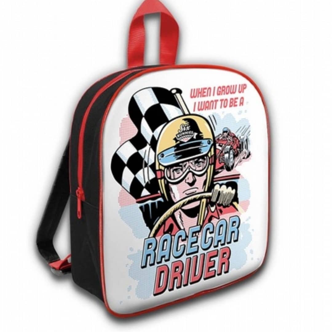 SIX BUNNIES - RACECAR DRIVER KIDS BACKPACK