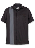 LIQUORBRAND ~ GREY STRIPE BOWLING SHIRT