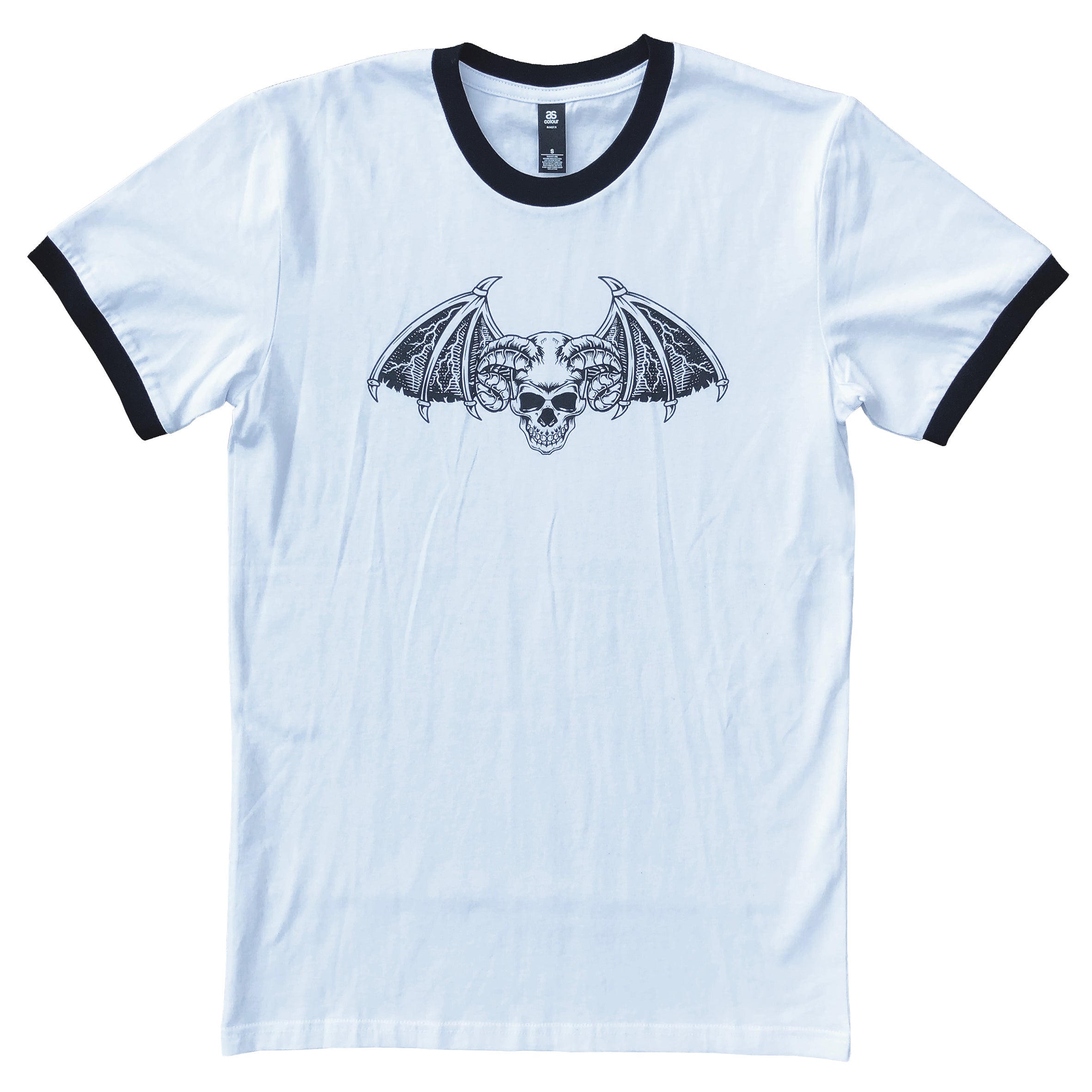 FREAKSHOW ~ BAT SKULL RINGER T-SHIRT