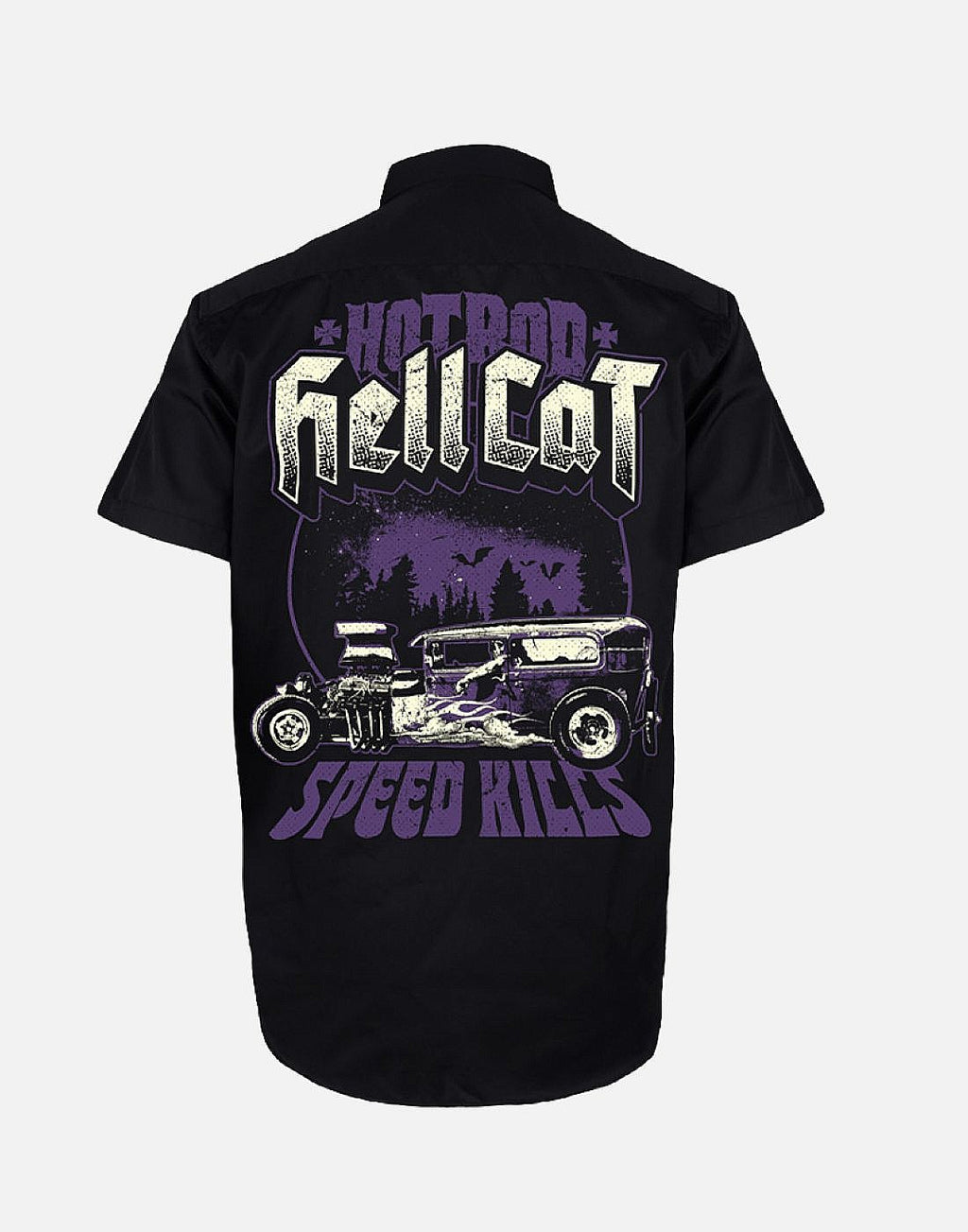HOTROD HELLCAT ~ SPEED KILLS BUTTON UP SHIRT