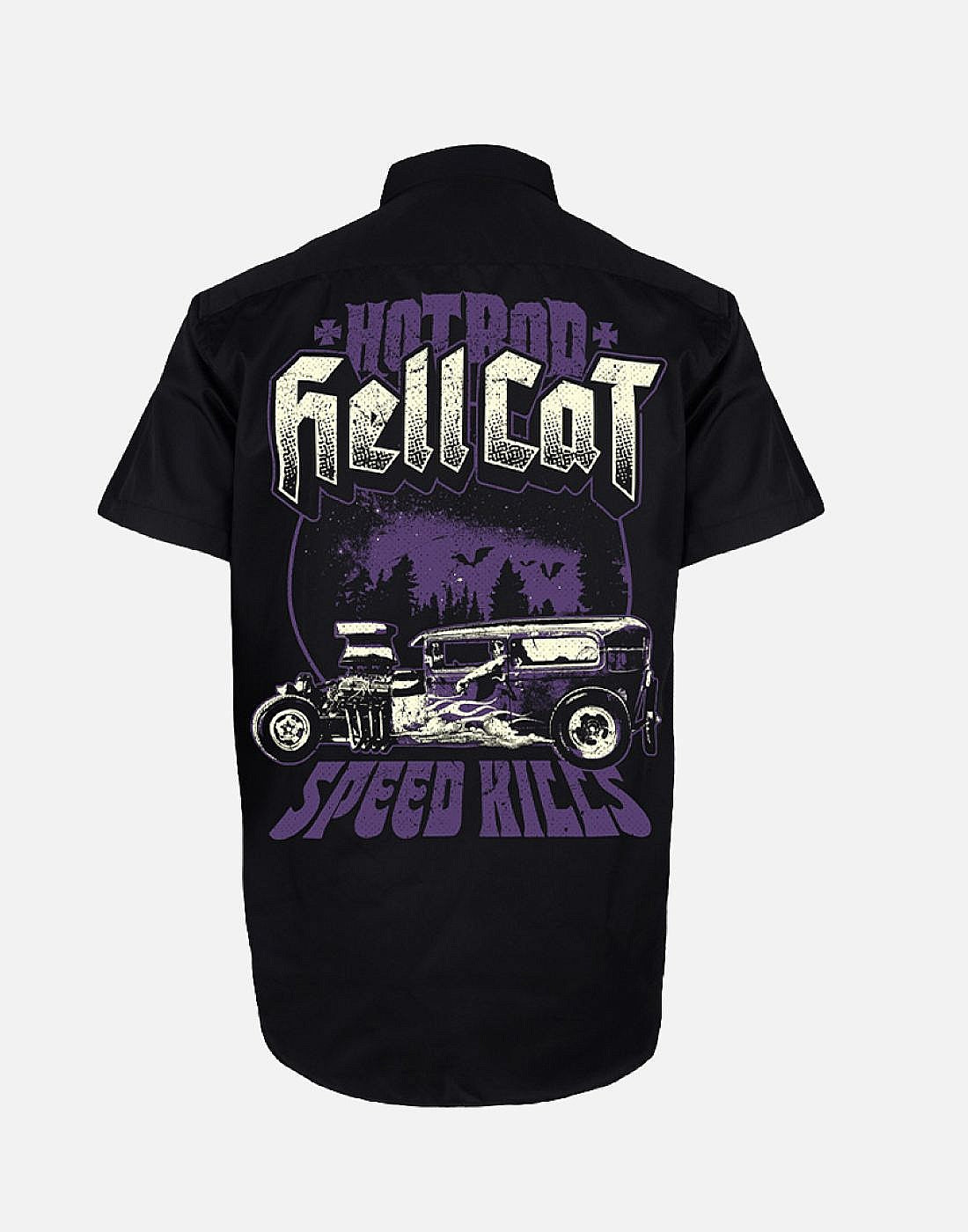 HOTROD HELLCAT ~ SPEED KILLS BUTTON UP SHIRT