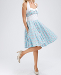 POISON IVY PIN UP ~ PRETTY FLAMINGO HALTER DRESS