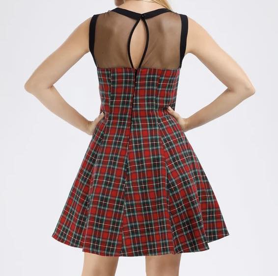 POISON IVY PIN UP ~ TARTAN DRESS WITH POCKETS