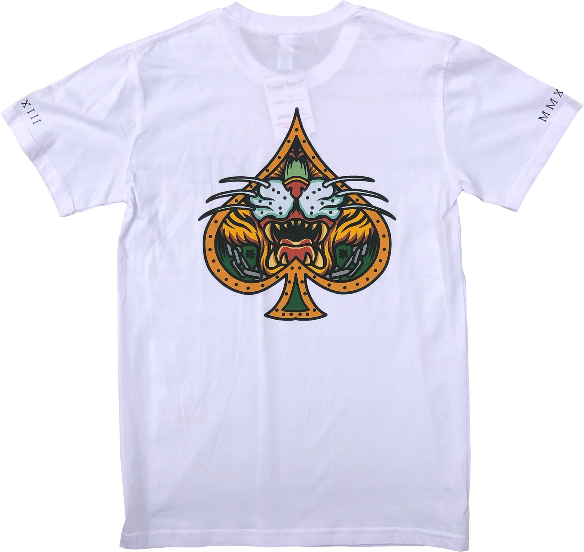 XIII THREADS ~ TIGER SPADE WHITE T-SHIRT