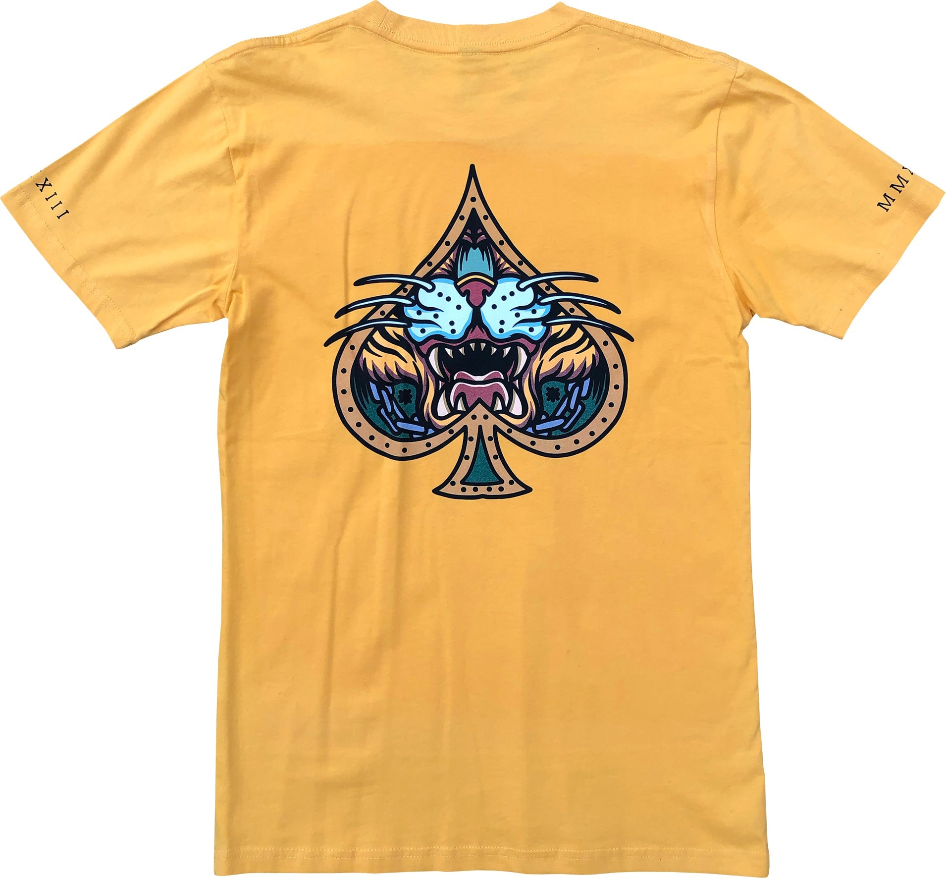 XIII THREADS ~ TIGER SPADE YELLOW T-SHIRT