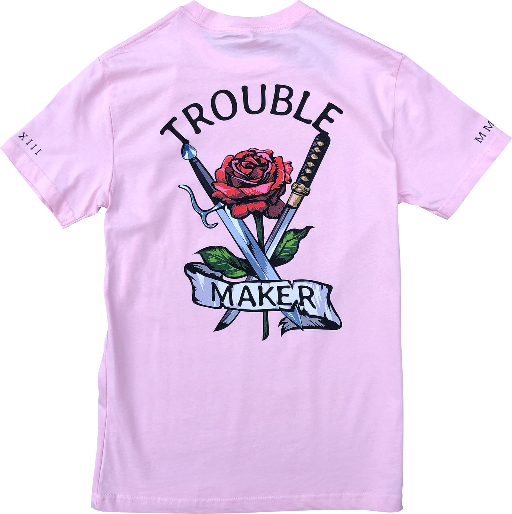 XIII THREADS ~ TROUBLE MAKER PINK T-SHIRT