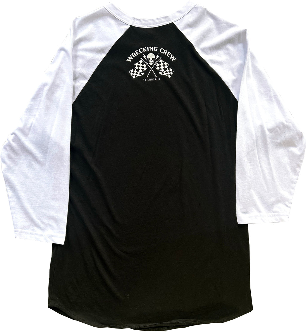 WRECKING CREW ~ BETTY HOTROD RAGLAN T-SHIRT